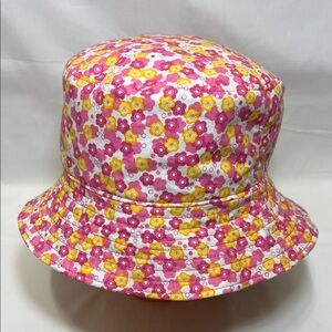 Handmade Reversible Floral Pink & Yellow/Fuchsia Bucket Hat